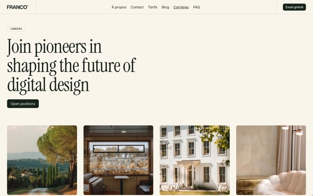 Page Carrières du site Franco.