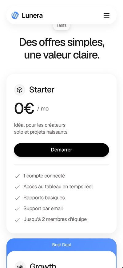 Offre Starter de Kredo sur téléphone.